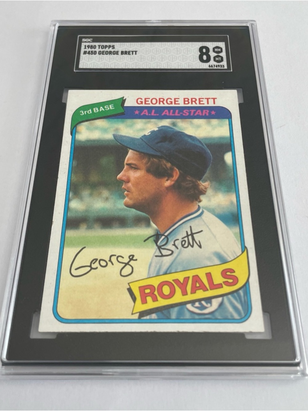1980 Topps Baseball #450 George Brett SGC 8 NM/MINT